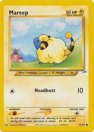 Mareep 075  - Unlimited Neo Destiny - Common Neo Destiny Pokemon Single  Squirtle Squad Card Shop.