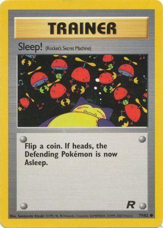 Sleep! (Rocket's Secret Machine) 079  - Unlimited Team Rocket - Common Team Rocket Pokemon Single  Squirtle Squad Card Shop.