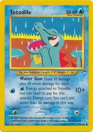 Totodile 085  - Unlimited Neo Destiny - Common Neo Destiny Pokemon Single  Squirtle Squad Card Shop.