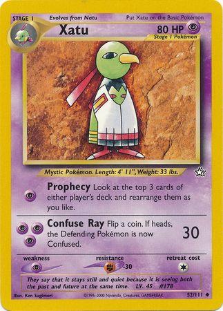 Xatu 052  - Unlimited Neo Genesis - Uncommon Neo Genesis Pokemon Single  Squirtle Squad Card Shop.