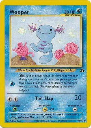 Wooper 071  - Unlimited Neo Discovery - Common Neo Discovery Pokemon Single  Squirtle Squad Card Shop.