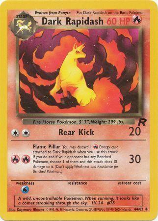 Dark Rapidash 044  - Unlimited Team Rocket - Uncommon Team Rocket Pokemon Single  Squirtle Squad Card Shop.