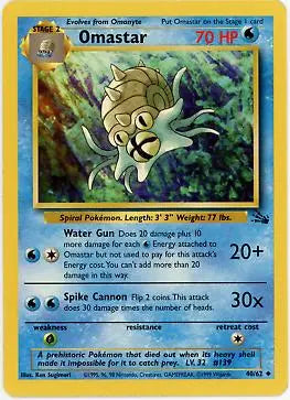 Omastar 040/62 - Fossil Unlimited - Uncommon Pokémon Card Fossil Pokemon Single  Squirtle Squad Card Shop.