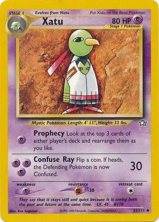 Xatu 052  - Unlimited Neo Genesis - Uncommon Neo Genesis Pokemon Single  Squirtle Squad Card Shop.