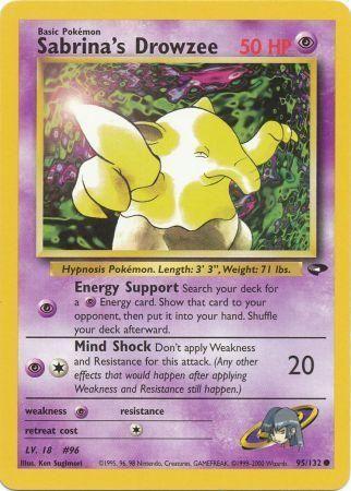 Sabrina's Drowzee 095  - Unlimited Gym Challenge - Common Gym Challenge Pokemon Single  Squirtle Squad Card Shop.