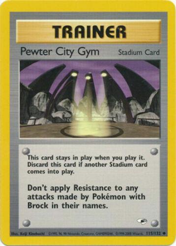 Pewter City Gym 115  - Unlimited Gym Heroes - Uncommon Gym Heroes Pokemon Single  Squirtle Squad Card Shop.