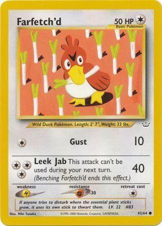 Farfetch'd 043  - Unlimited Neo Revelation - Common Neo Revelation Pokemon Single  Squirtle Squad Card Shop.