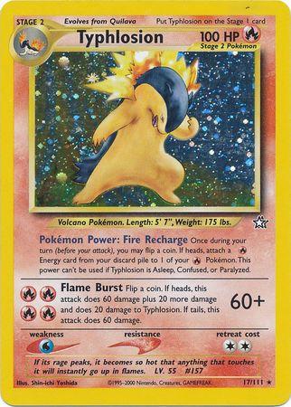 Typhlosion (17) (17) 017/111  - Unlimited Holofoil Neo Genesis - Holo Rare Neo Genesis Pokemon Single  Squirtle Squad Card Shop.