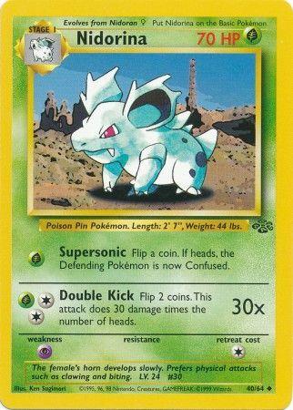 Nidorina 40/64 Jungle Ulimited Pokemon Card