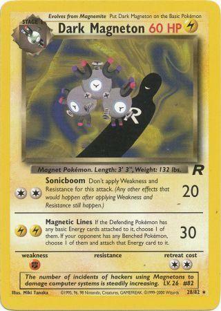 Dark Magneton (28) (28) 028  - Unlimited Team Rocket - Rare Team Rocket Pokemon Single  Squirtle Squad Card Shop.
