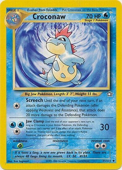 Croconaw (31) (31) 031  - Unlimited Neo Genesis - Uncommon Neo Genesis Pokemon Single  Squirtle Squad Card Shop.