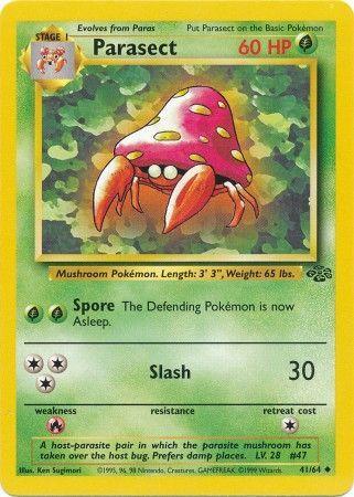 Parasect 41/64 Jungle Ulimited Pokemon Card Jungle Pokemon Single  Squirtle Squad Card Shop.