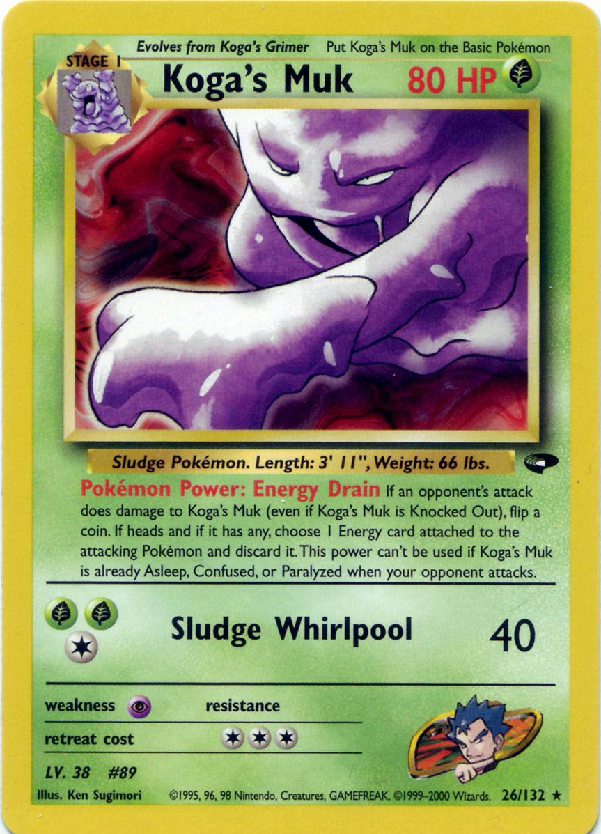 Koga's Muk 026  - Unlimited Gym Challenge - Rare Gym Challenge Pokemon Single  Squirtle Squad Card Shop.