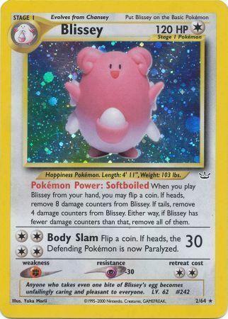 Blissey/64  - Unlimited Holofoil Neo Revelation - Holo Rare Neo Revelation Pokemon Single  Squirtle Squad Card Shop.