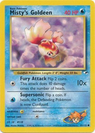 Misty's Goldeen (85) (85) 085  - Unlimited Gym Heroes - Common Gym Heroes Pokemon Single  Squirtle Squad Card Shop.