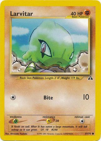 Larvitar 057  - Unlimited Neo Discovery - Common Neo Discovery Pokemon Single  Squirtle Squad Card Shop.