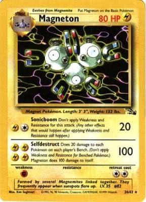 Magneton (26) (26) 026  - Unlimited Fossil - Rare Fossil Pokemon Single  Squirtle Squad Card Shop.