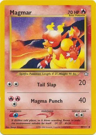 Magmar 040  - Unlimited Neo Genesis - Uncommon Neo Genesis Pokemon Single  Squirtle Squad Card Shop.