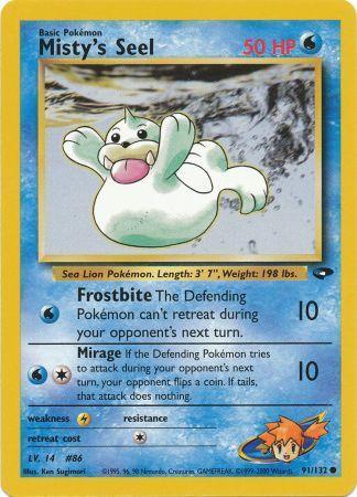 Misty's Seel 091  - Unlimited Gym Challenge - Common Gym Challenge Pokemon Single  Squirtle Squad Card Shop.