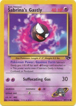 Sabrina's Gastly (97) (97) 097  - Unlimited Gym Challenge - Common Gym Challenge Pokemon Single  Squirtle Squad Card Shop.