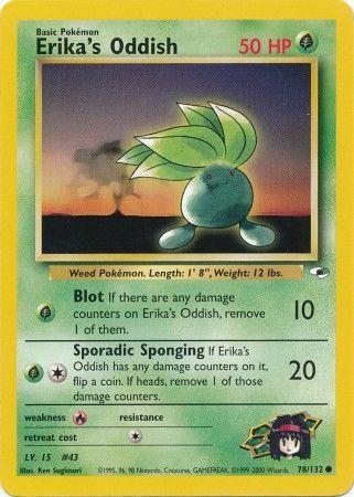 Erika's Oddish (78) (78) 078  - Unlimited Gym Heroes - Common Gym Heroes Pokemon Single  Squirtle Squad Card Shop.