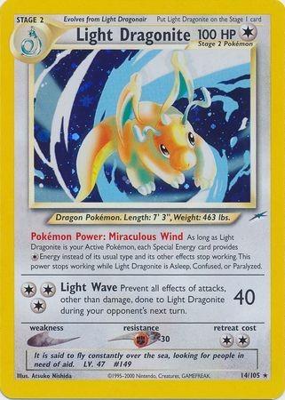 Light Dragonite  - Unlimited Holofoil Neo Destiny - Holo Rare Neo Destiny Pokemon Single  Squirtle Squad Card Shop.