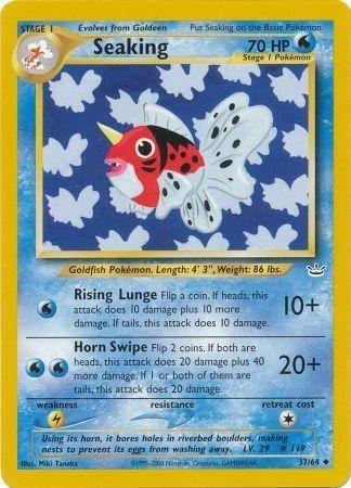 Seaking 037  - Unlimited Neo Revelation - Uncommon Neo Revelation Pokemon Single  Squirtle Squad Card Shop.