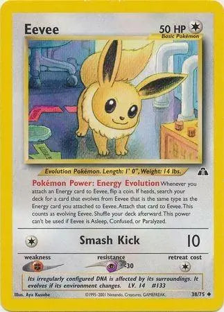Eevee 038  - Unlimited Neo Discovery - Uncommon Neo Discovery Pokemon Single  Squirtle Squad Card Shop.