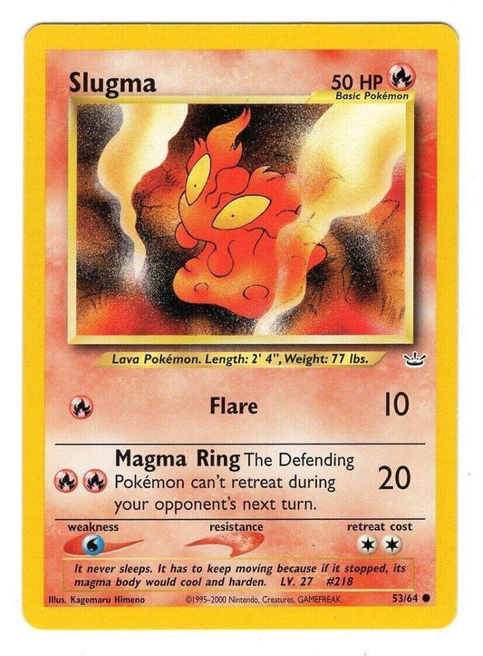 Slugma 053  - Unlimited Neo Revelation - Common Neo Revelation Pokemon Single  Squirtle Squad Card Shop.