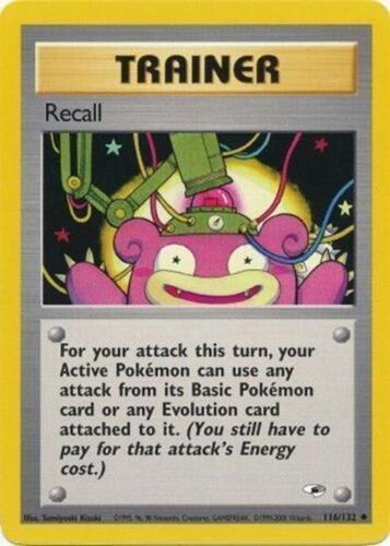 Recall 116  - Unlimited Gym Heroes - Uncommon Gym Heroes Pokemon Single  Squirtle Squad Card Shop.
