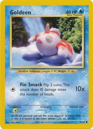 Goldeen 045  - Unlimited Neo Revelation - Common Neo Revelation Pokemon Single  Squirtle Squad Card Shop.