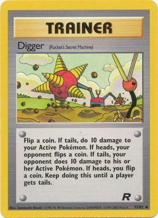 Digger (Rocket's Secret Machine) 075  - Unlimited Team Rocket - Uncommon Team Rocket Pokemon Single  Squirtle Squad Card Shop.