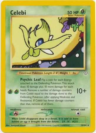 Pokémon TCG – Celebi 016 – Neo Revelation – Unlimited – Rare