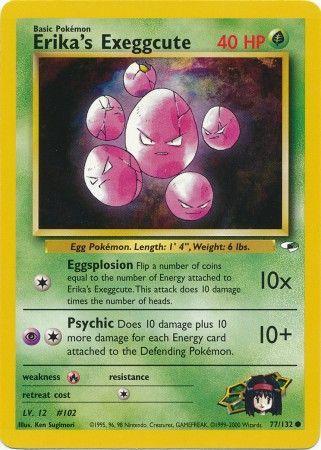 Erika's Exeggcute (77) (77) 077  - Unlimited Gym Heroes - Common Gym Heroes Pokemon Single  Squirtle Squad Card Shop.