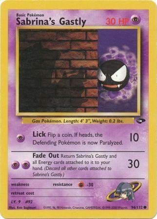 Sabrina's Gastly (96) (96) 096  - Unlimited Gym Challenge - Common Gym Challenge Pokemon Single  Squirtle Squad Card Shop.