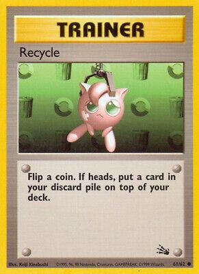 Recycle 061/62 - Fossil Unlimited - Common Pokémon Card Fossil Pokemon Single  Squirtle Squad Card Shop.
