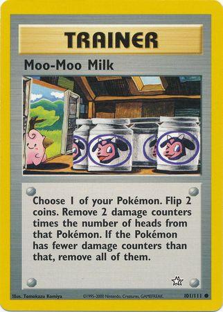 Moo-Moo Milk 101  - Unlimited Neo Genesis - Common Neo Genesis Pokemon Single  Squirtle Squad Card Shop.