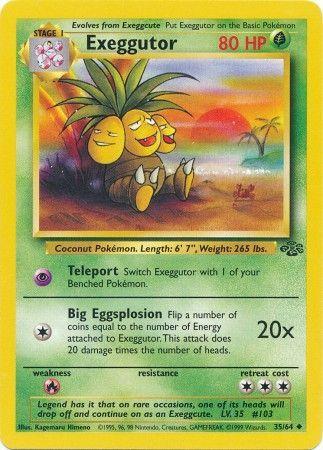 Exeggutor 35/64 Jungle Ulimited Pokemon Card