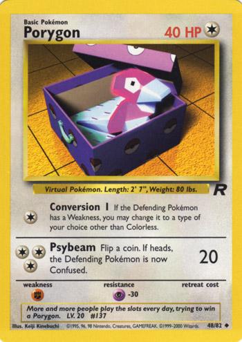 Porygon 048  - Unlimited Team Rocket - Uncommon Team Rocket Pokemon Single  Squirtle Squad Card Shop.