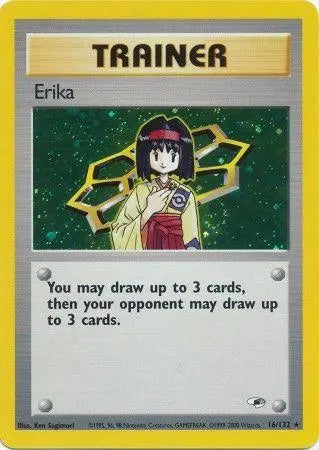 Erika (16) (16) 016  - Unlimited Holofoil Gym Heroes - Holo Rare