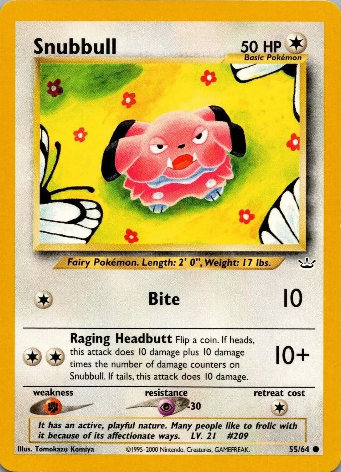Snubbull 055  - Unlimited Neo Revelation - Common Neo Revelation Pokemon Single  Squirtle Squad Card Shop.