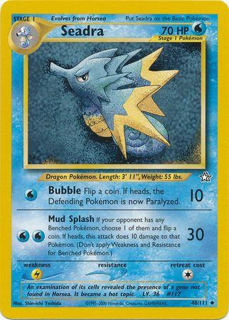 Seadra 048  - Unlimited Neo Genesis - Uncommon Neo Genesis Pokemon Single  Squirtle Squad Card Shop.