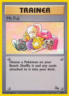 Mr. Fuji 058/62 - Fossil Unlimited - Uncommon Pokémon Card Fossil Pokemon Single  Squirtle Squad Card Shop.