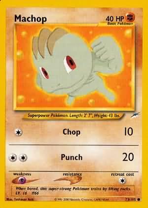 Machop 073  - Unlimited Neo Destiny - Common Neo Destiny Pokemon Single  Squirtle Squad Card Shop.
