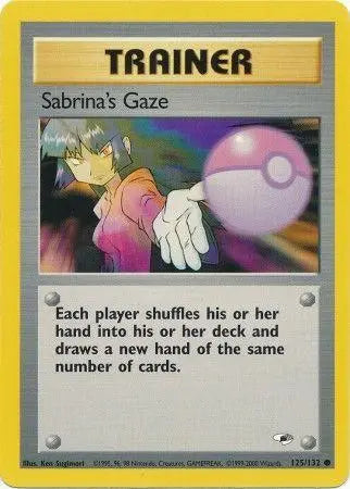 Sabrina's Gaze 125  - Unlimited Gym Heroes - Common Gym Heroes Pokemon Single  Squirtle Squad Card Shop.