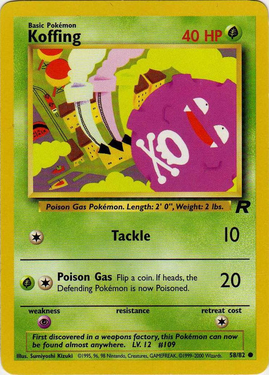 Koffing 058  - Unlimited Team Rocket - Common