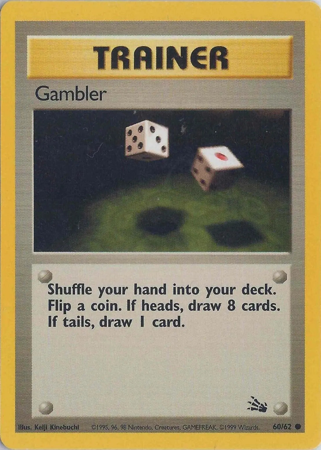 Gambler 060/62 - Fossil Unlimited - Common Pokémon Card Fossil Pokemon Single  Squirtle Squad Card Shop.