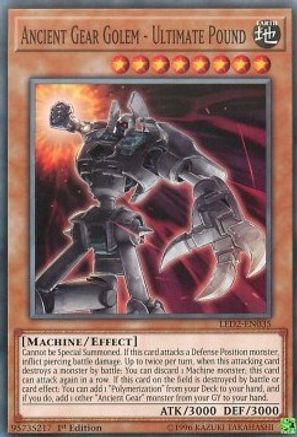 Ancient Gear Golem - Ultimate Pound (LED2-EN035) - Legendary Duelists: Ancient Millennium 1st Edition Legendary Duelists: Ancient Millennium Yugioh Single  Squirtle Squad Card Shop.
