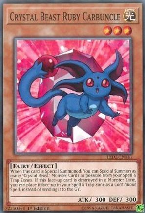 Crystal Beast Ruby Carbuncle (LED2-EN041) - Legendary Duelists: Ancient Millennium 1st Edition Legendary Duelists: Ancient Millennium Yugioh Single  Squirtle Squad Card Shop.