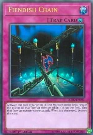Fiendish Chain (LCKC-EN095) - Legendary Collection Kaiba Unlimited Legendary Collection Kaiba Yugioh Single  Squirtle Squad Card Shop.